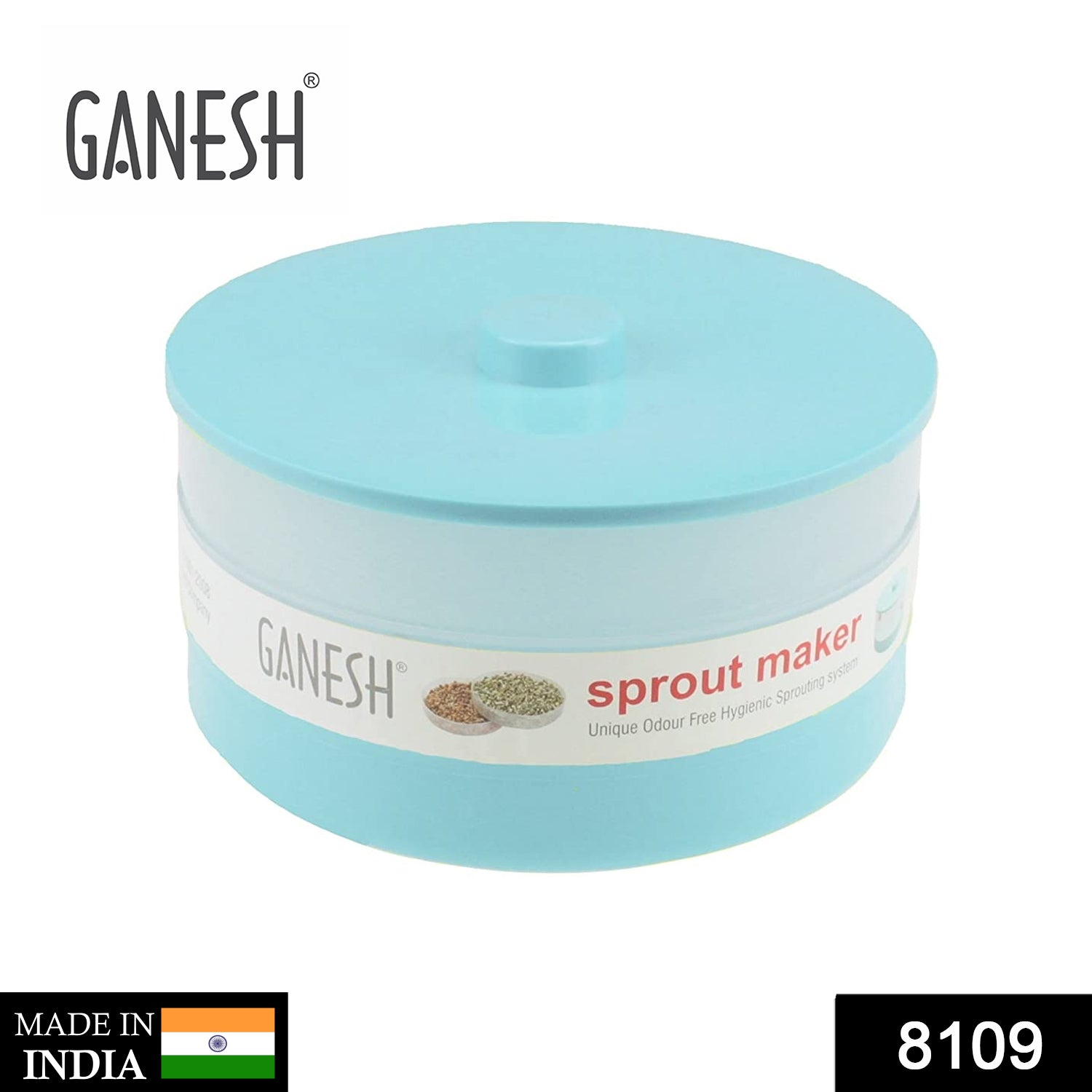 Bean sprout maker bowl by Ganesh, 1800 ml, different views. Bean sprout maker bowl by Ganesh, 1800 ml, different views.